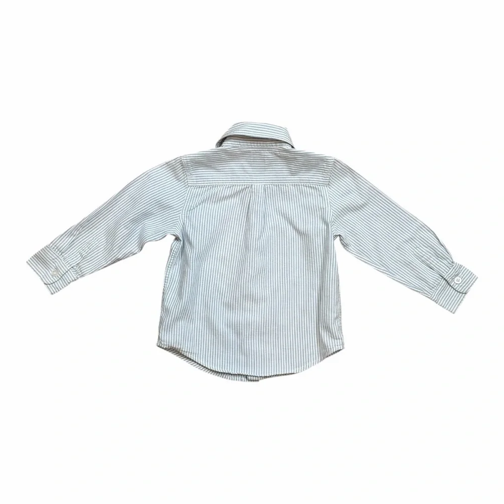 Baby Gap Oxford Shirt 3 Yrs Kids Boy's White Blue Striped Button Down Shirt
